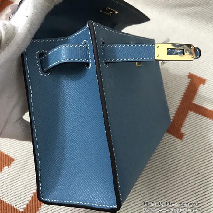 HERMES愛馬仕 凱莉包 mini kelly一代 中蘭epsom皮 夏天首選手包款 可手提肩背  Ama1329